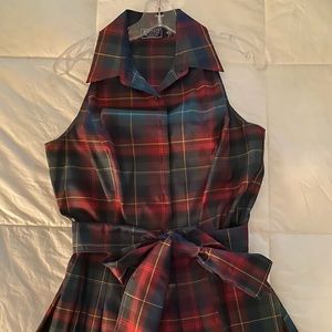 Taffeta Plaid Sleeveless dress.